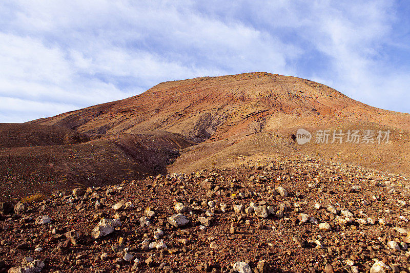 Fuerteventura火山岩层- Montaña Roja